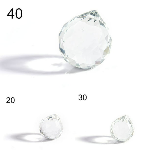 Sale 1pcs 40mm Clear Glass Crystal Ball Prism Pendant Decor Lamp Lighting